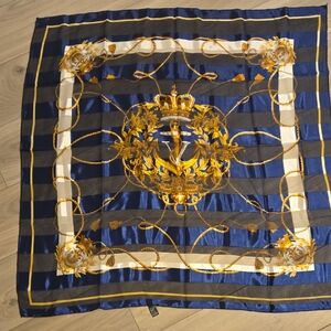 Tai Blue and Gold Scarf